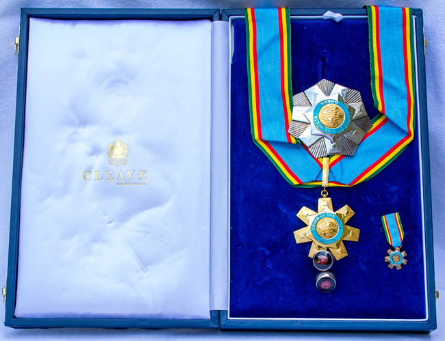 Ghana National Award 2008 by President J A Kufuor ORDER OF THE VOLTA